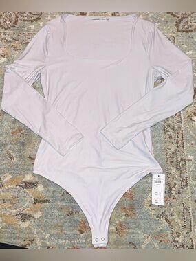 Abercrombie & Fitch Women’s Long-Sleeve White Bodysuit